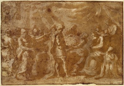 Studie voor de dood van Germanicus door Nicolas Poussin