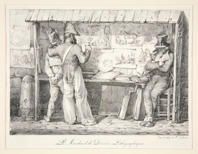 Le Marchand de Dessins Lithographiques door Nicolas Toussaint Charlet