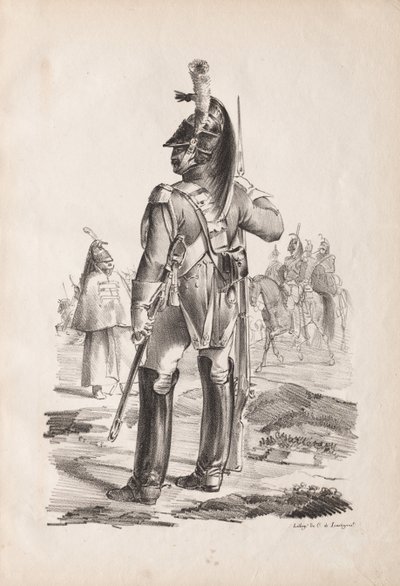 Militaire Kostuums: Grenadier van de Koninklijke Garde, 1814-18 door Nicolas Toussaint Charlet