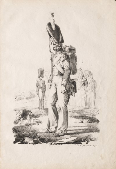 Militaire Kostuums: Infanterie Sergeant, 1817-18 door Nicolas Toussaint Charlet