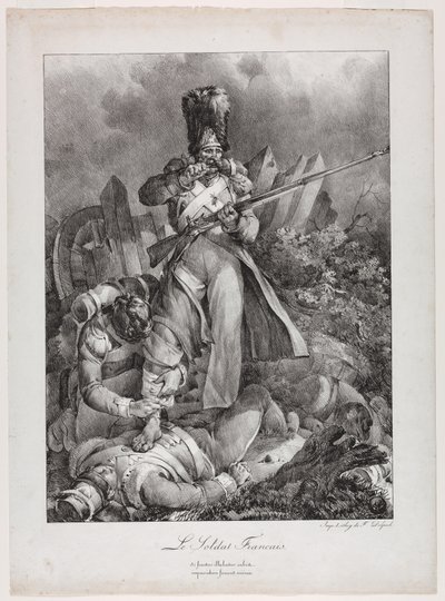 De Franse Soldaat Le Soldat français, 1818 door Nicolas Toussaint Charlet