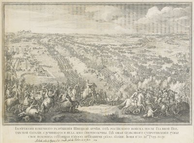 De Slag bij Poltava op 27 juni 1709 door Nicolas de Larmessin II