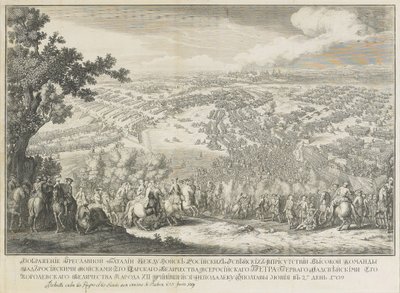 De Slag bij Poltava op 27 juni 1709 door Nicolas de Larmessin II