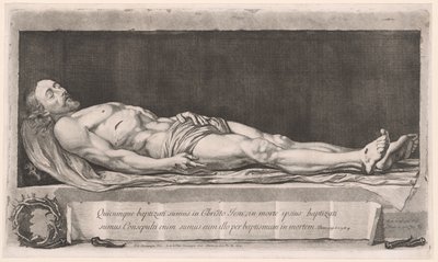 De Dode Christus Liggend in het Graf door Nicolas de Plattemontagne