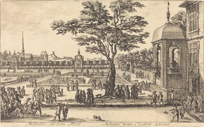 Uitzicht op een tuin door Nicolas de Son