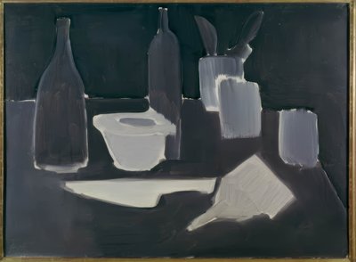 Stillevens, grisaille door Nicolas de Staël