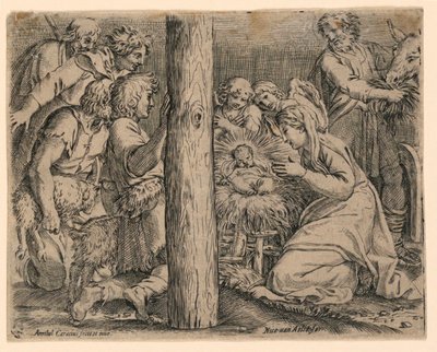 De Aanbidding van de Herders door Nicolaus van Aelst