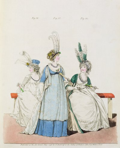 Avondjurken voor Opera en Concerten, fig. 96, 97 en 98 uit Nikolaus Heideloff