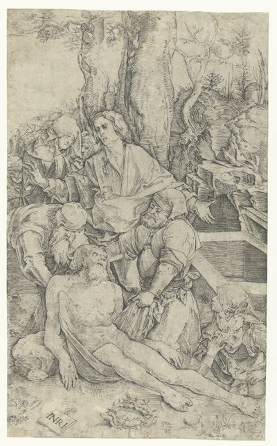 Graflegging van Christus door Nicoletto da Modena (attributed to)