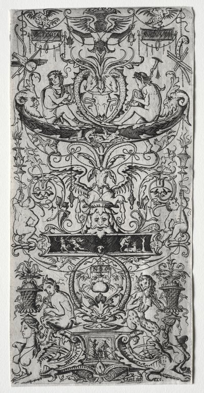 Ornamentpaneel Ingeschreven Victoria Augusta door Nicoletto da Modena