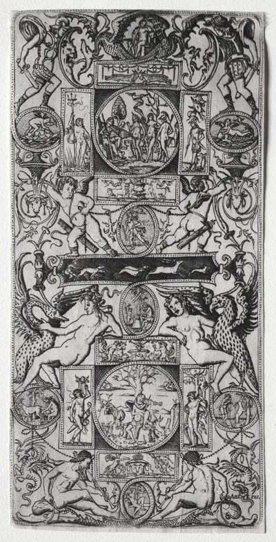 Orpheus en het oordeel van Parijs door Nicoletto da Modena