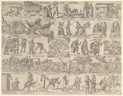 De wereld op zijn kop Il Mondo alla Riversa, 1552-79 door Nicolo Nelli