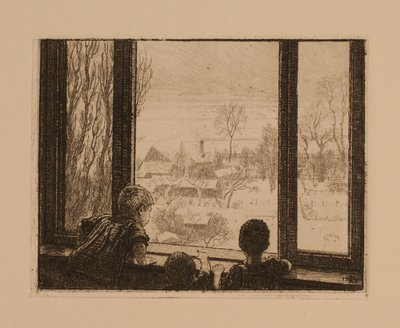 De Kinderen bij het Raam door Niels Skovgaard