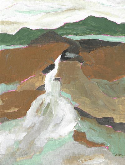 Abstracte bergwaterval door Nikita Jariwala