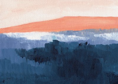 De mistige Blauwe Bergen door Nikita Jariwala