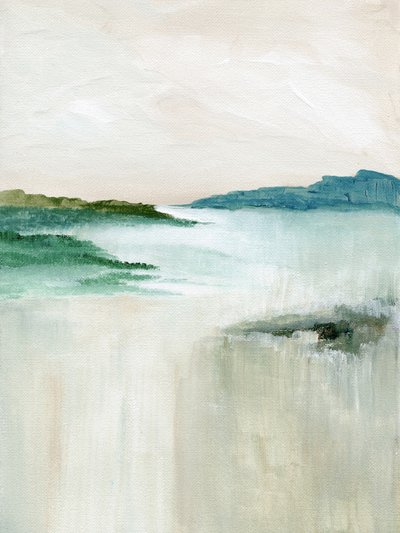 Mistig kustlandschap (abstract) door Nikita Jariwala
