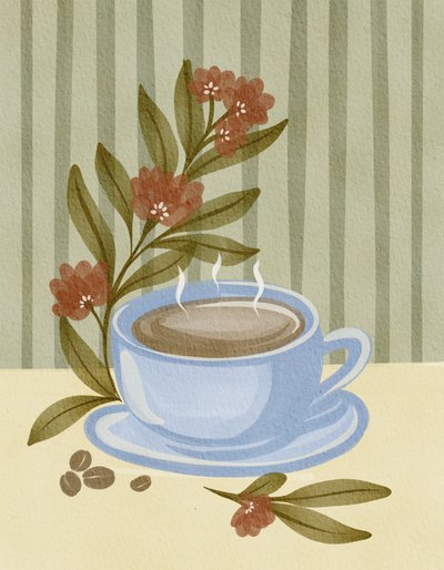 Dampende koffiebloesem door Nikita Jariwala