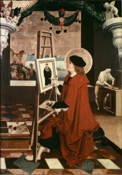 Sint Lucas schildert de Madonna door Niklaus Manuel
