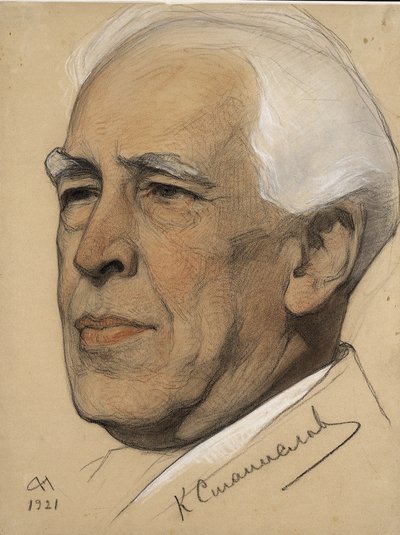 Portret van de regisseur Konstantin S. Stanislavsky 1863-1938, 1921 door Nikolai Andreevich Andreev