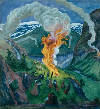 Midzomervuur door Nikolai Astrup