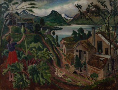 Rabarber en Jong Meisje bij Sandalstrand door Nikolai Astrup