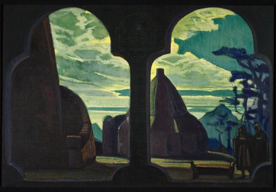 Decorontwerp voor de opera Tristan en Isolde door R. Wagner, 1912 door Nikolai Konstantinowitsch Roerich