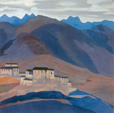 Tibetaans klooster door Nikolai Konstantinowitsch Roerich