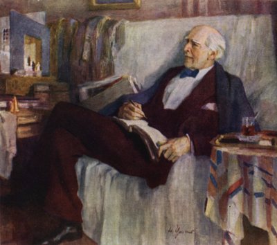 Portret van de Russische acteur en theaterregisseur Konstantin Stanislavski aan het werk door Nikolai Pavlovich Ulyanov