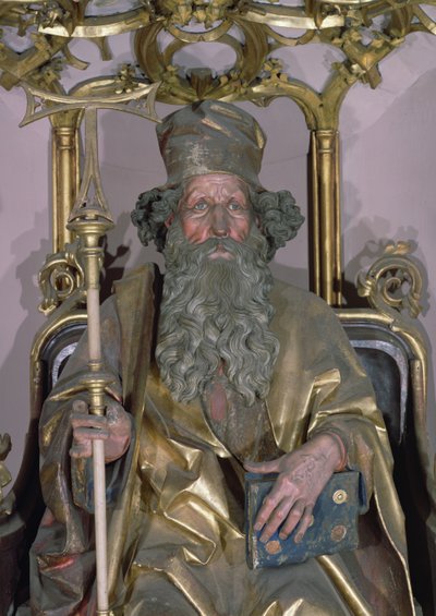 Isenheim altaarstuk, Sint Antonius de Kluizenaar (detail van Sint Antonius) door Nikolaus Hagenauer