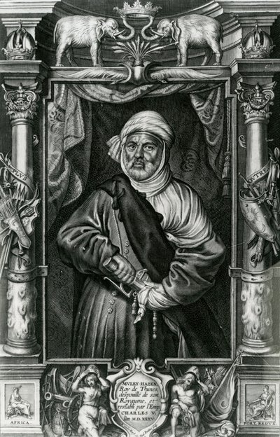 Abu l-Hasan Ali, ook wel Muley Hacén genoemd, 1535 door Nikolaus van der Horst