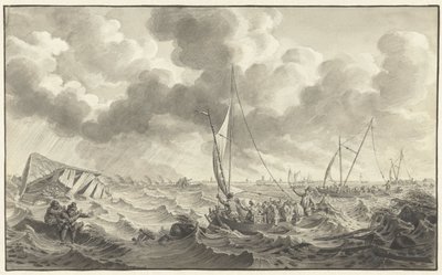 Dijkdoorbraak bij Kampen, 1775 door Noach van der Meer (II)