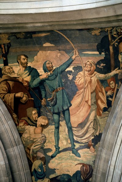 Robin Hood en zijn geliefde Mariam door Noel Denholm Davies