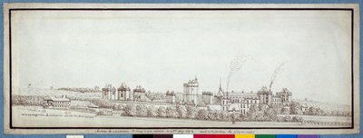 Het Kasteel van Vincennes, met rokende schoorstenen door Noel Gasselin