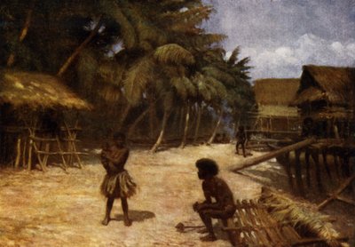 Motu Dorp, Port Moresby, Brits Nieuw-Guinea door Norman Hardy