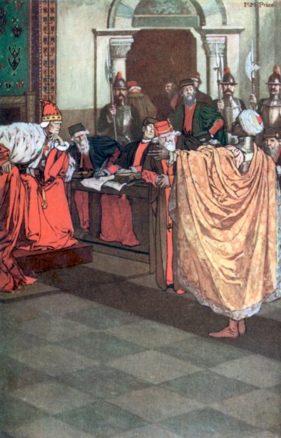 Othello, "Ze hield van me vanwege de gevaren die ik was gepasseerd". Othello - Akte I, Scène 3 (kleurenlitho) door Norman Mills (after) Price