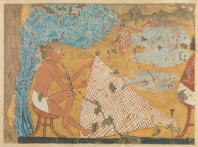 Man die een net maakt, Graf van Ipuy, ca. 1295-1213 v.Chr. door Norman de Garis Davies