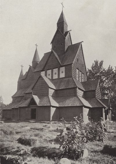 Hitterdal houten kerk door Norwegian Photographer