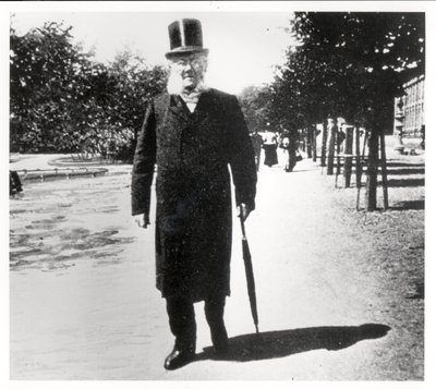Henrik Ibsen (1828-1906) in Oslo, 1896 door Norwegian School