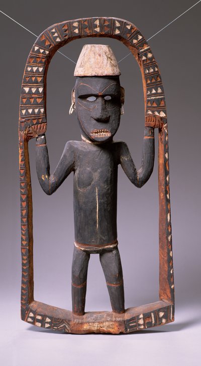 Beeld uit Kano Huis, Solomon Eilanden (hout) door Oceanic