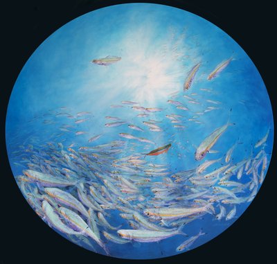 Fuseliers, 2017 (acryl op linnen in tulpenlijst) door Odile Kidd
