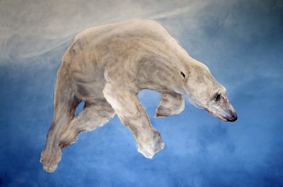 Ursus maritimus 2 (acryl op gessed linnen) door Odile Kidd