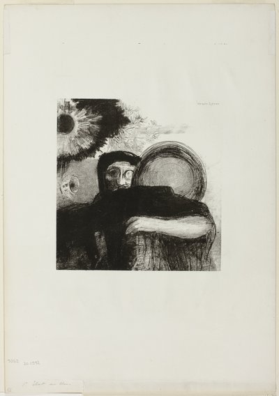 Een Vreemde Goochelaar, plaat 5 uit Hommage aan Goya door Odilon Redon