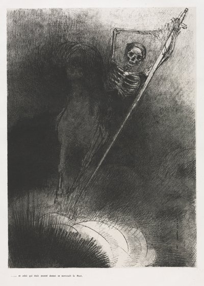 En Zijn Naam die op Hem Zat was Dood door Odilon Redon