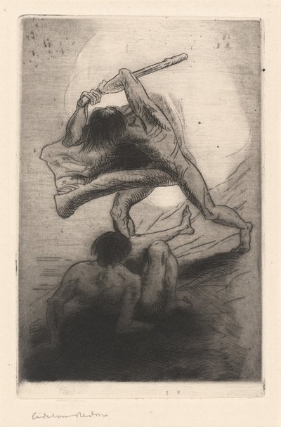 Kaïn en Abel door Odilon Redon