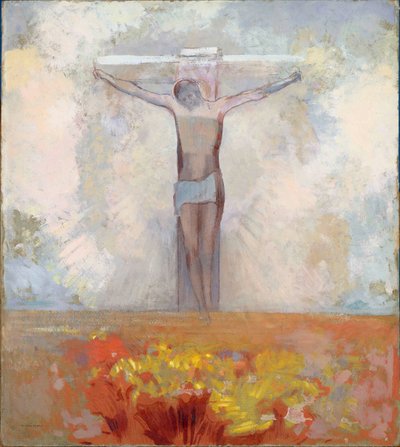Christus aan het kruis, ca. 1910 door Odilon Redon