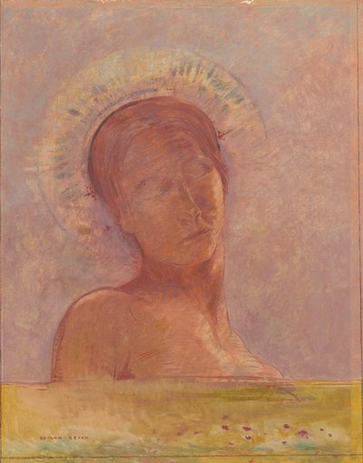 Gesloten ogen door Odilon Redon
