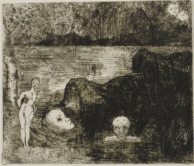 Droomvisioen, ca. 1880 door Odilon Redon