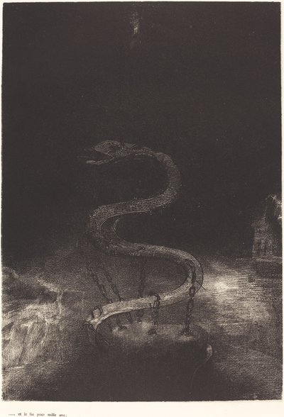 En hij bond hem voor duizend jaar door Odilon Redon