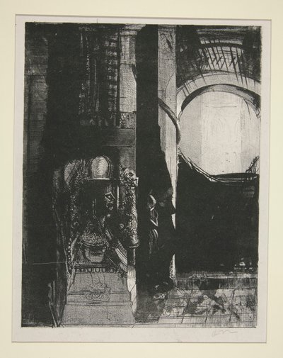 En overal zijn er basaltkolommen door Odilon Redon