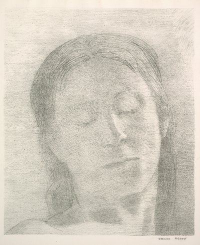 Gesloten ogen door Odilon Redon